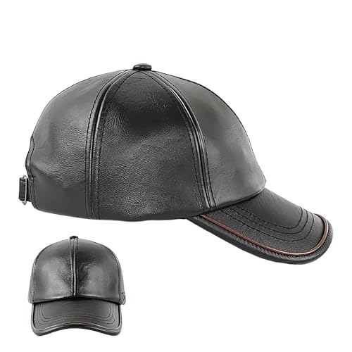 Nankoyal Gorra De Béisbol De Cuero | Gorra Vintage De Piel Sintética Unisex | Ajustable Elegante para Deporte Viaje Golf Playa Senderismo Actividades Exteriores