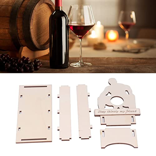 Soporte decorativo para vino tinto de madera ligera miniatura 2