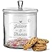 GRAVURZEILE Leonardo Keksglas mit Gravur - Keksdose Bonbonglas mit Deckel - Vorratsdose personalisiert mit Namen & Datum - Geschenk f&uuml;r Paare, zur Hochzeit als Geldgeschenk - Farbe: Wedding Design