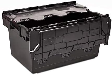 5x New 80 Litre Large Plastic Lidded Crate Office Storage LC3