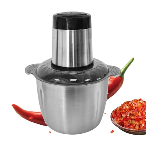 Molilla De Carne, Manual De Molinillo De Carne, Colchoneta De Carne De Carne, Picador De Carne Y Ritder De Cocina, 2 Litros De Procesador De Cocina Compacto Multifuncional De Acero Inoxidable Para Pir