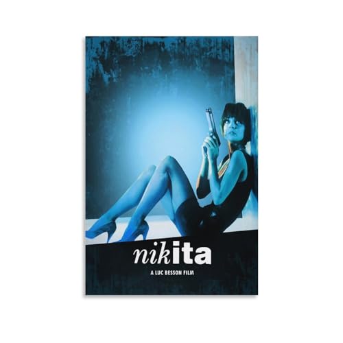 ニキータ クラシック映画ポスター キャンバスアートポスターとウォールアート画像プリント モダンファミリーベッドルーム装飾ポスター フレームなしスタイル 16x24インチ(40x60cm)