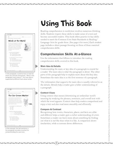 Comprehension Skills: 40 Short Passages for Close Reading: Grade 3