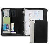 Jacng Zipper Binder 1.5 Inch Round 3-Ring Binder, Zippered Grip Pockets Storage Bag Business Office Supplies for Men Women (Grey)