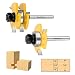 2Pcs Tongue and Groove Set,HandsEase Router Bit Set 3 Teeth T Shape Wood Door Flooring, 1/4 Inch Shank Wood Milling Cutter Woodworking Tool