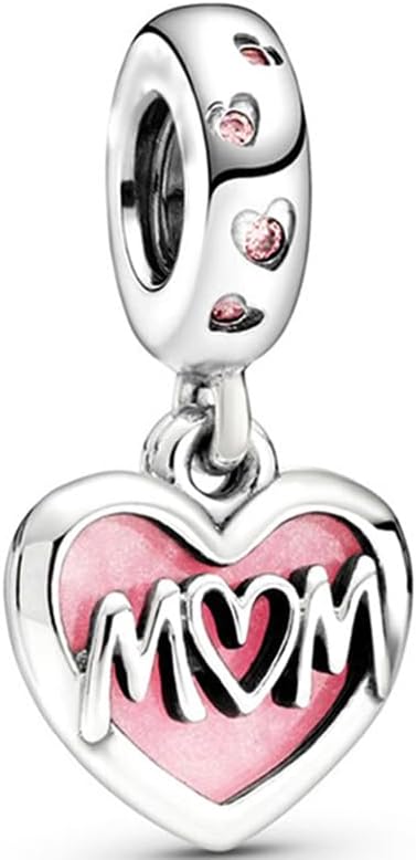 9 Pack Silver Spacer Beads Charms fit Bracelet, Heart Beads DIY Jewelry Gifts Women - Image 5