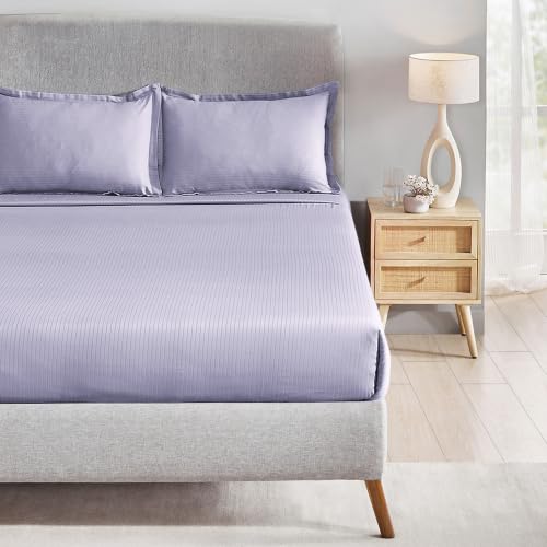 Image of myTrident Bedsheet for Double Bed King Size | 108 inch x 108 inch | Amethyst