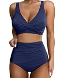 GRAPENT Navy Bikini Swimsuits - Women's Bikini Sets Size XX-Large US Size 20 to 22