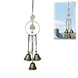 Shoyisenka Witch Bells, Vintage Door Protection Chimes, Small Witches Bells Hanging Ornament for Spiritual Energy Cleansing and Home Blessing for Garden Patio Balcony and Home Decoration