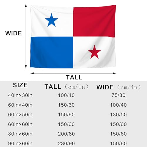 Tapiz de tela de la bandera de Panamá de 200 x 150 cm con acabado rústico para oficina 7