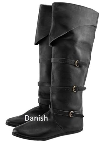 handmade medieval boots black leather long boots handmade leather long boots black buckle boots renaissance boots reenactment boots custom boots black leather long boots medieval (US 11)