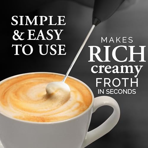 Zulay Kitchen Executive Series Milk Frother Wand - Upgraded & Improved Stand - Ideal Coffee Gift - Coffee Frother Handheld Foam Maker For Lattes - Electric Milk Frother Handheld For Cappuccino Zulay Kitchen Executive Series Milk Frother Wand - Upgraded & Improved Stand - Ideal Coffee Gift - Coffee Frother Handheld Foam Maker For Lattes - Electric Milk Frother Handheld For Cappuccino