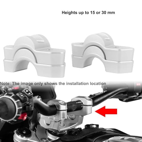 Elevador de manillar moto R1300GS 2024 abrazadera de montaje ajustable de 15 mm a 30 mm 2