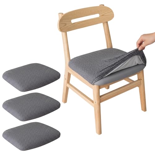 PjuQow Stuhlbezug Sitzfläche, 3er Set Stuhlhussen, Universelle Stuhlbezüge für Verschiedene...