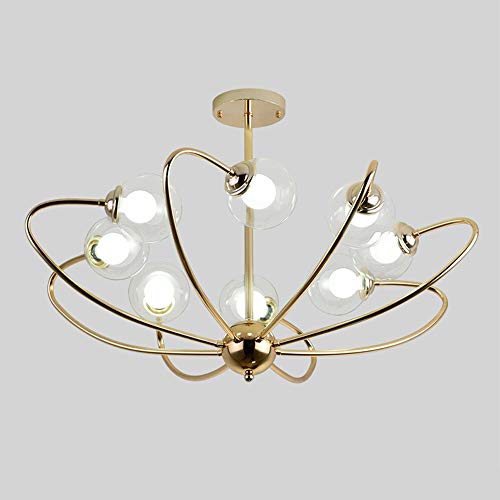 Luminaire plafonnier G9 double verre lustre design salon