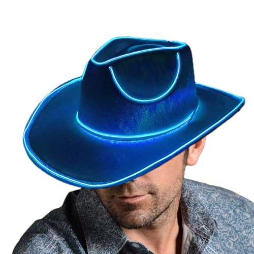Design tipico: goditi il centro dell'attenzione con il design unico e creativo di questo cappello a LED che integra perfettamente elementi elettronici moderni con la freschezza dello stile. La sua forma classica aggiunge un senso a qualsiasi outfit, lasciando un'impressione duratura su tutti coloro che vi circondano.