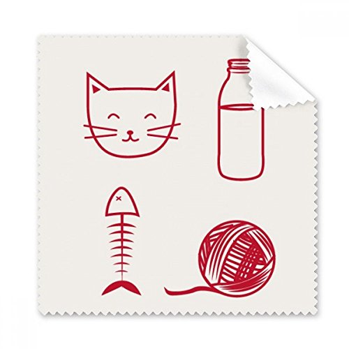 Cadeau tissu nettoyage écran et lunettes motif chat lot de 5
