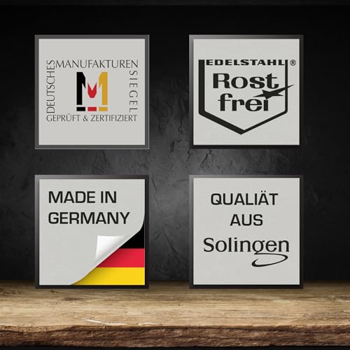 GEHRING Solingen Tomatenmesser Serie Ergo Fun I Gemüsemesser mit Wellenschliff I Edelstahlgriff I zweizinkige rostfreie Edelstahlklinge I Made in Germany