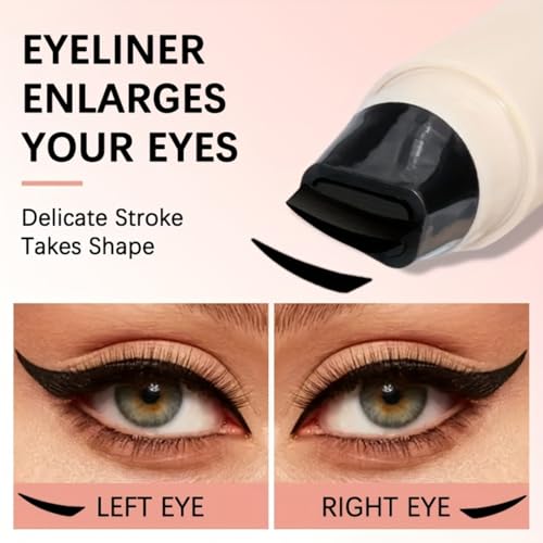 Image of Dual Tip Eyeliner Stamp Pen - Waterproof, Quick-Dry, Long-Lasting & Smudge-Proof for Beginners, Natural l Look with Black Eye Liner, Easy to Use for Everyday & Special Occasions