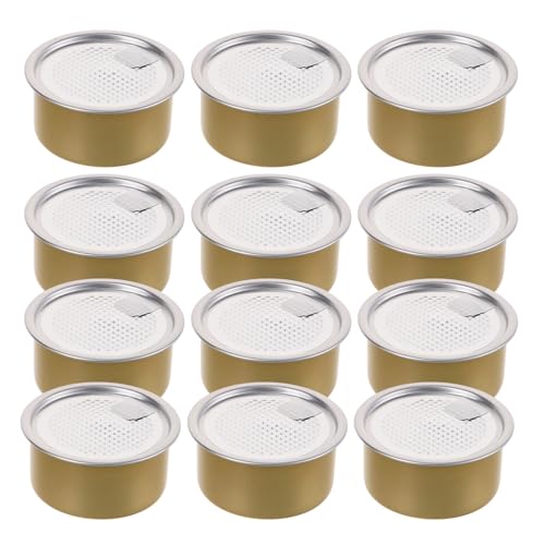 Ciieeo 12Pcs Empty Pet Food Can Containers and Snack Storage Tins for Cat and Dog Treats for Cake Tins and Holiday Favors