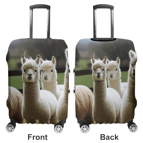 Alpaca Family Luggage Cover, Washable Elastic Suitcase Cover Protector Fit 18-32 Inch Luggage3