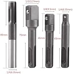 4 pcs SDS Plus Ensemble d'adaptateurs pour socket, 1/4" de jarret à 1/4 " 3/8" 1/2" d'extension de prise d'impact carré