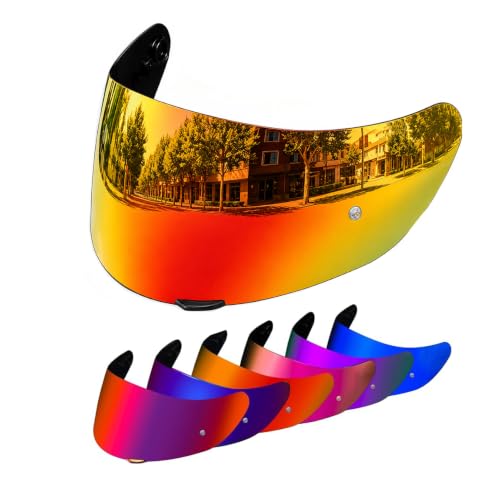Image of PSLER Shatterproof Helmet Visor for K1 K1S K3SV K5 K5S,Deep Gold Red | Impact-Resistant ,UV400 Protection, Motorcycle Tinted Face Shield for K1 K1S K3SV K5 K5S ,Visor Replacement