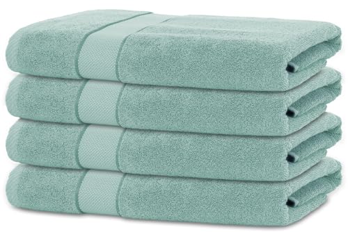 BANANALU 4 Handtücher Set 50x100cm 100% Baumwolle Gästehandtücher Handtuch Mint