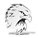 erreinge Sticker Aquila Adesivo Sagomato in PVC per Decalcomania Parete Murale Auto Moto Casco Camper Laptop - cm 10