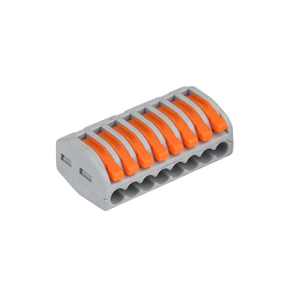 Terminale del cavo a crimpare Connettori for cavi compatti da 50 pezzi, blocchi di connettori elettrici, for con dado leva a 2 pin-8 pin(8)