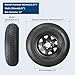 GarveeTech 2-Pack Trailer Tire On Rim ST205/75D15 Trailer Tires and Wheels 5 Lug on 4.5 in PCD Trailer Tires with 15 in Rims Load Range C 6PR Black