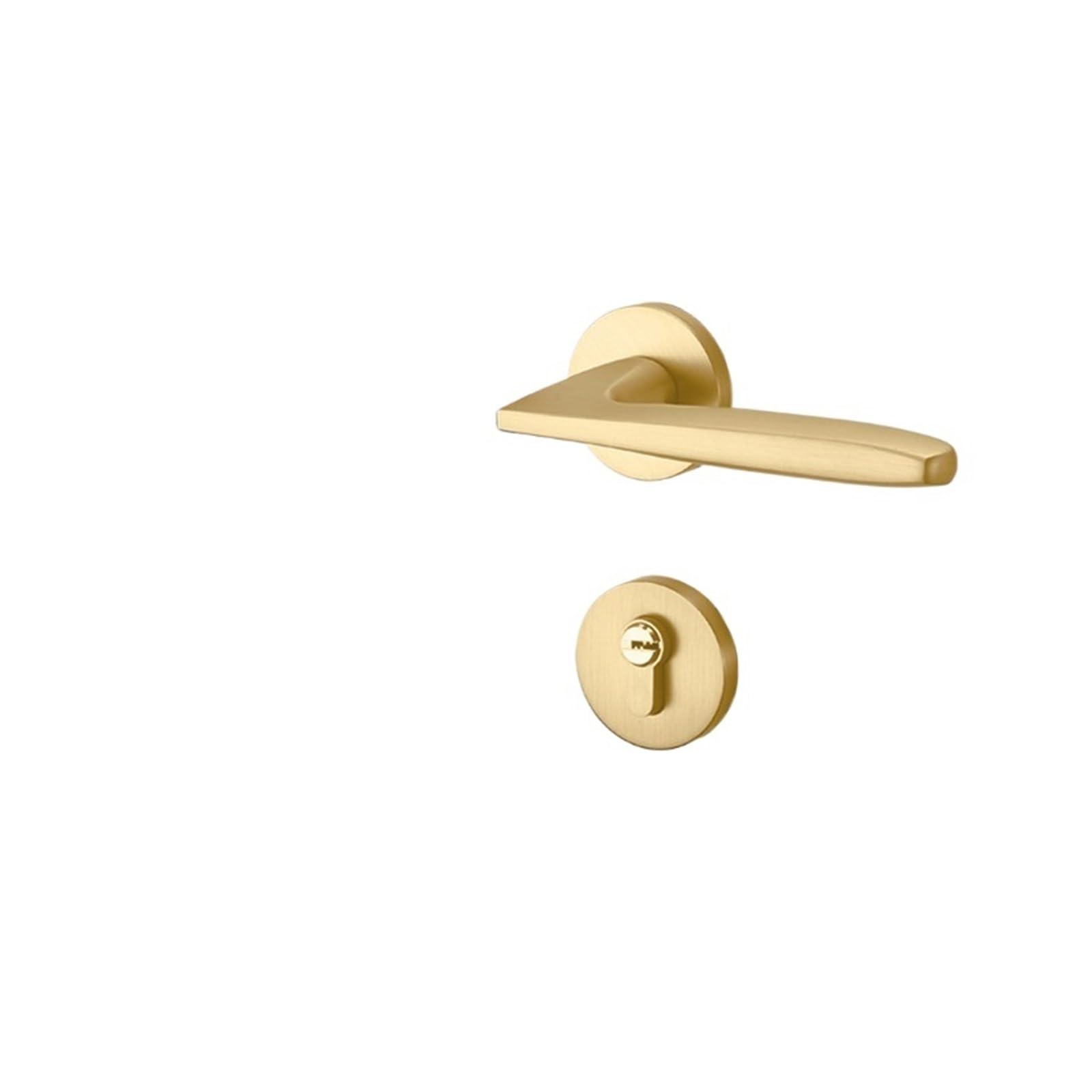 Brushed Door Lock Indoor Home Silent Wooden Bedroom Handle Split(F Matte Gold Mute 35-50mm)