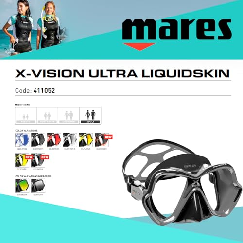 Máscara de buceo Mares X-Vision Ultra LS con cristal templado de dos ventanas 2