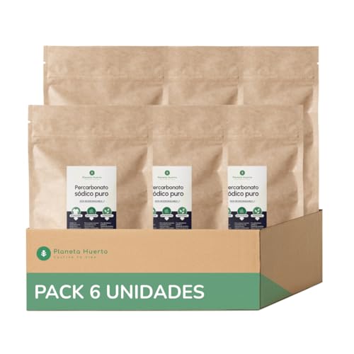 Planeta Huerto | Pack 6X Percarbonato Sódico Planeta Huerto 2.5 kg - Blanqueador y Quitamanchas Ecológico para Hogares Sostenibles