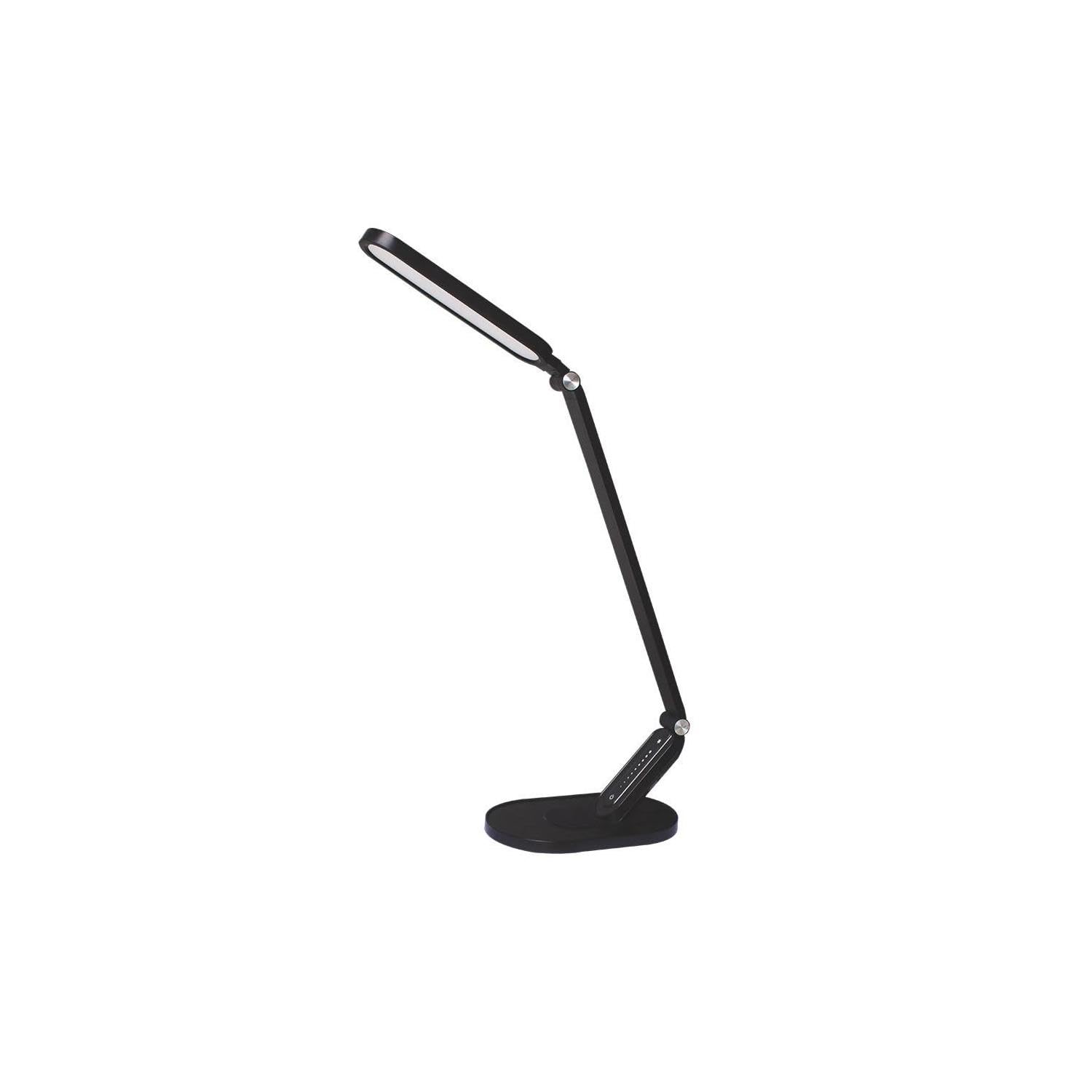 Flexo LED 10W regulable 3000-4500-6000K 900LM USB táctil con memoria, dimensiones 47,3x13,6x21,8cm, ideal para iluminación de escritorio.