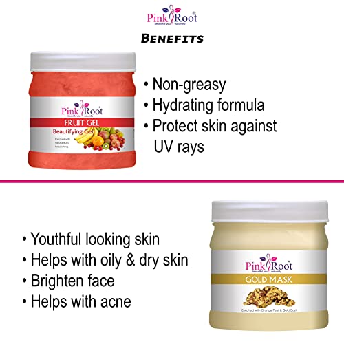Image of Pink Root Gold Mask 500gm with Fruit Gel 500gm