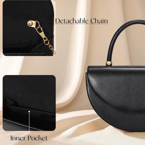 Image of Clutch Purses for Women Formal Evening Bag with Detachable Chain Women's Evening Handbags for Wedding Party