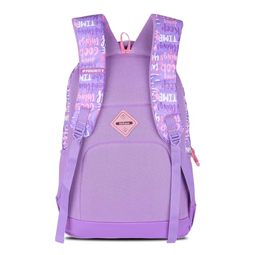 Image of Priority Blockbuster 004 Polyester 30 litres Lavender College Backpack For Boys & Girls|Casual Backpack For Men & Women|Office Backpack For Unisex (19 Inch|Large) - INV25334