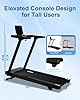 BORGUSI Foldable Treadmill with Auto Incline - 4 Hp 18.9 Inch Wide Treadmills for Home Seniors, 400 Lb Capacity, Backlit Knob Led Display, Shock Absorbent, Bluetooth App and Speaker, 12 Mph Speed