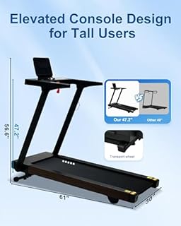 BORGUSI Foldable Treadmill with Auto Incline - 4 Hp 18.9 Inch Wide Treadmills for Home Seniors, 400 Lb Capacity, Backlit Knob Led Display, Shock Absorbent, Bluetooth App and Speaker, 12 Mph Speed