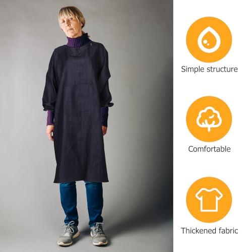 Tablier de cuisine réversible avec poches multifonctionnelles