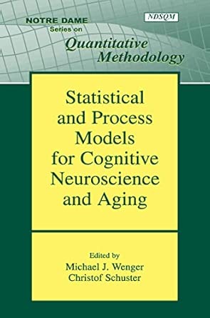 Statistical and Process Models for Cognitive Neuroscience and Aging book cover