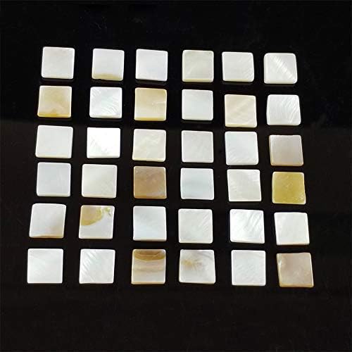 Natural Shells Pieces Bulk Mosaic Tiles for DIY Crafts Bulk Square for Home Decoration Kitchen Bathroom Bedroom Vase Fillers 1 cm(0.4 inch) 320 Pcs