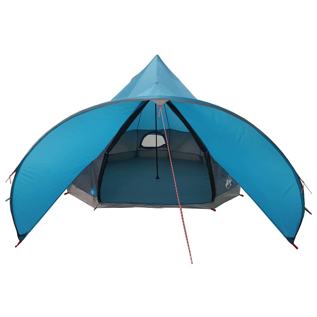 Teepee Zelt für Personen Grün und Grau x x aus 185T Polyester mit PU-Beschichtung, wasserdicht Winddicht, mit Luftventilen, integriertem Licht-Haken, Raumteiler