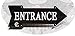 Black Arrow Wall Decor Entrance Right Arrow Vintage Looking Metal Sign 5x17 INCH Entrance Right Arrow Sign