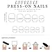 Short Square Press on Nails French Fake Nails Ombre Acrylic Nails Press on Full Cover Glossy False Nails Artificial Stick on Nail for Women Manicure Decoration 24PCS