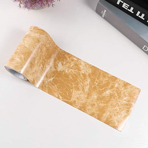 Papel de parede autoadesivo PVC decorativo BesPORTBLE, 10 cm de largura, padrão amarelo para cozinha