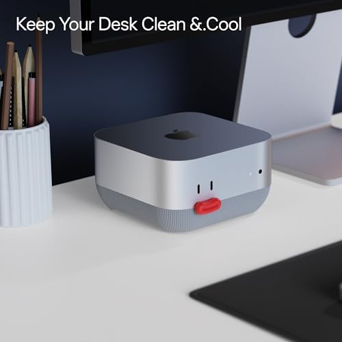 Support Mac mini M4 Lonelyfox socle de refroidissement et bouton avant