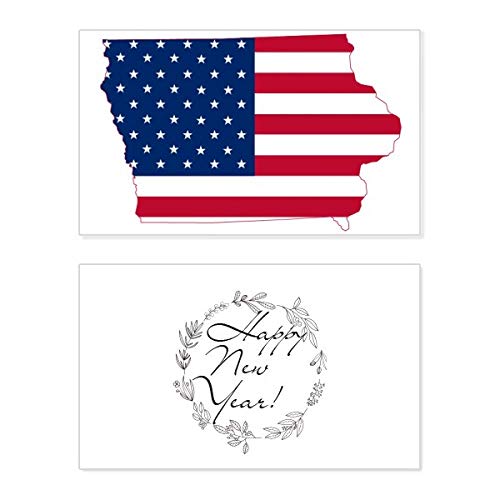 Tarjeta de Iowa para Año Nuevo: decore su hogar con este mapa de estrellas y bandera