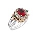 Turkish Handmade Jewelry Reversible Oval Cut Ruby Emerald Jade Topaz 925 Sterling Silver Ladie's Ring All Size